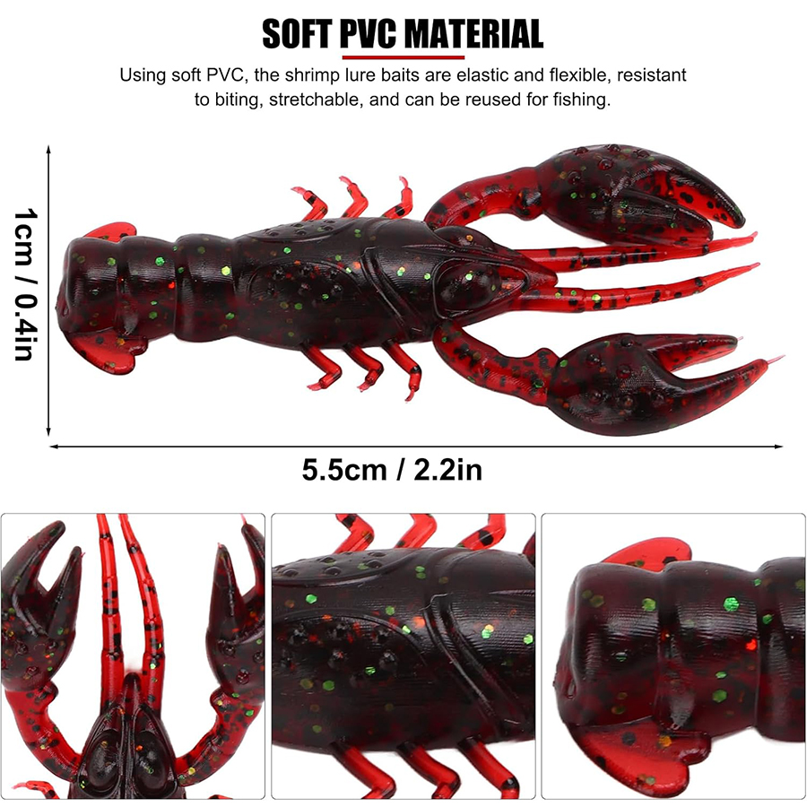 20 pièces écrevisses appâts ar - Fishing Lure Swimbait avis et prix
